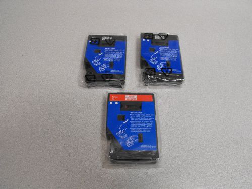 Lot of 3 New Brother TC-20 Laminated Tape Cartridges 2 Black/Clear 1 White/Clear