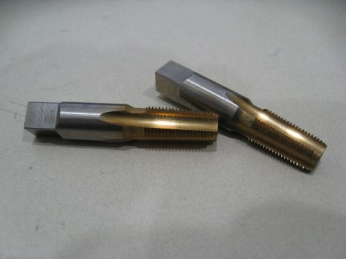 2 new 1/8-27 npt or nptf straight flute tin coated hsse-v3 ansi pipe tap for sale