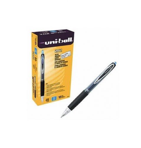 uni-ball 207 Retractable Gel Rollerball Pen Medium Point Blue 12ct SAN 33951 New
