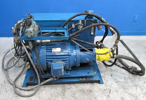 Heavy duty hydraulic pump &amp; 40 gal tank unit 10 hp for sale