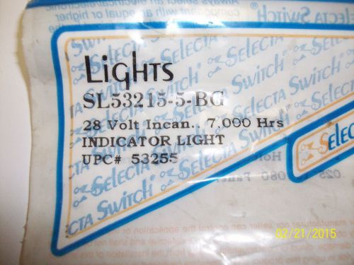 Selecta Switch SL53215-5-BG INDICATOR  Light  Red Lens 28 V AC or DC
