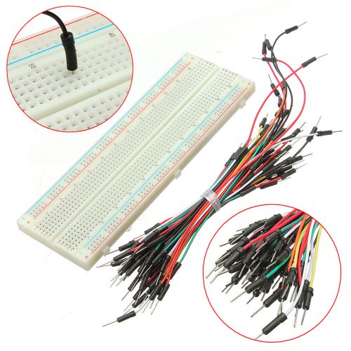 Mb102 830 tie points solderless pcb breadboard mb-102 + 65pcs jumper wires cable for sale