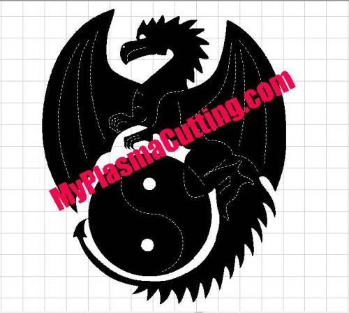 Yin Yang dragon CNC ready dxf format clip art for plasma, laser