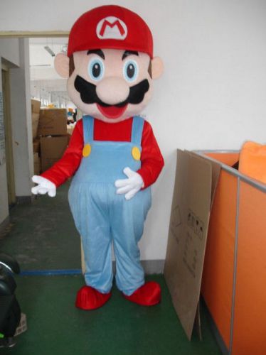 Hot Sale Super Mario Mascot Costume Fancy Party dress Adult Size Halloween