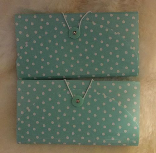 Target spot dot staionery accordion file 2 medium white/mint polka dot for sale