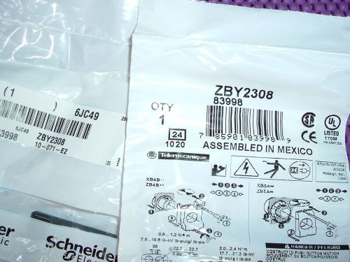 LOT OF 4  ZBY2308 TELEMECANIQUE ZBY-2308 SCHNEIDER ELECTRIC SQUARE D DOWN