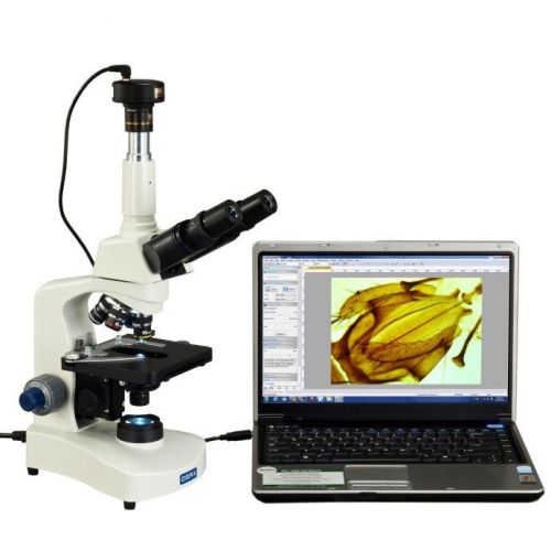 OMAX 40X-2500X Trinocular LED Compound Microscope Siedentopf + 1.3MP USB Camera