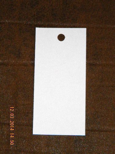 200 white hang tags - 3 1/4 x 1 1/2 for sale