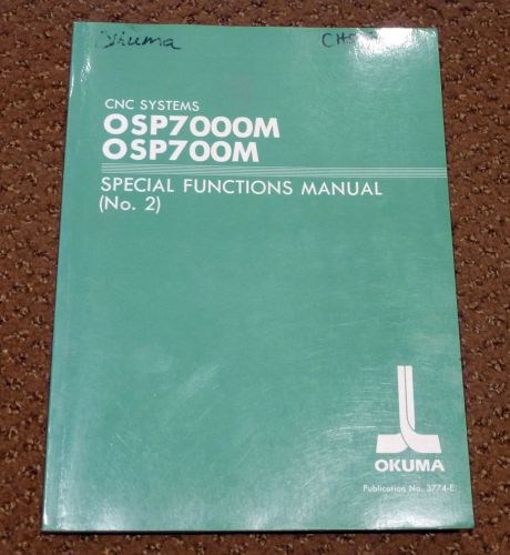 Okuma osp7000m osp700m special functions manual, #2 for sale
