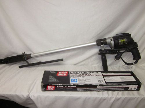Used Grabber Super Drive Long Screw Gun Electric Drill Carpentry Drywall Plywood