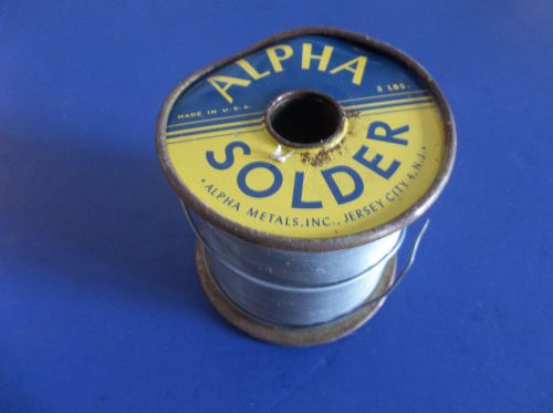 VTG. Alpha Solder 5 Lbs. Made USA Solid Wire 60/40 Alloy .062&#034; Diam.