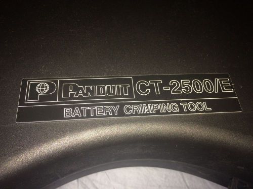 Panduit ct-2500e battery operated hydraulic crimping tool for sale