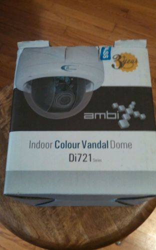 i3 International Indoor Vandal Proof Dome Camera White Di721 For Parts or Repair