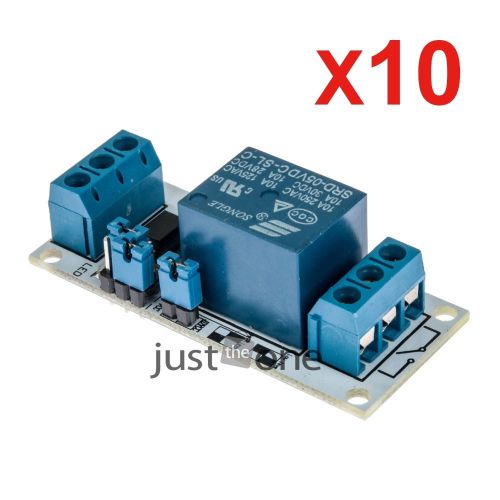 10x 1-channel h/l level triger optocoupler relay module 5v expansion wht arduino for sale