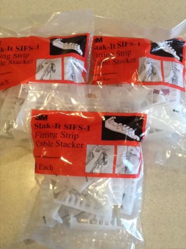 3 NEW BAGS 3M CABLE STAK IT S1FS-1 FIRRING STRIP STAK- IT