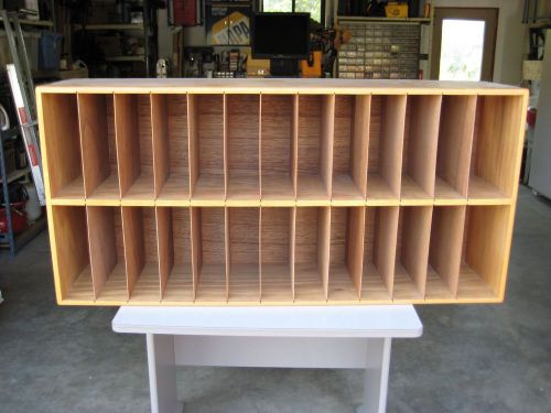 Custom oak file and binder organizer cabinet for sale