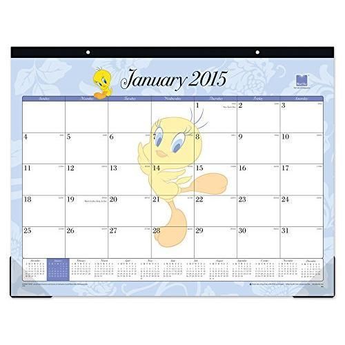 Blue Sky 2015 Looney Tunes Monthly Desk Pad Calendar, Case Bound, 22 x 17 New