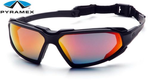 Pyramex highlander red mirror anti fog lenses safety glasses sunglasses z87+ for sale