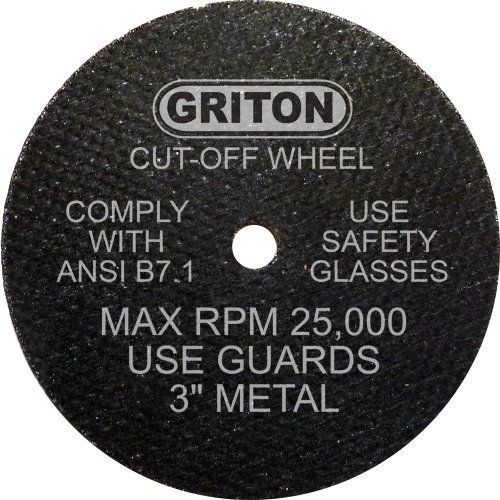Griton CA3043 Arbor Industrial Cut Off Wheel for Metal  3/8&#034; Hole Diameter  3&#034; D
