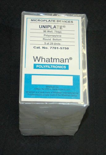 5 Whatman 7701-5750 Natural PP 96 Well Uniplate Collection &amp; Analysis Microplate
