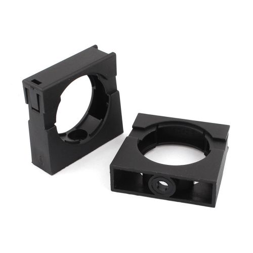 2pcs Black Fixed Mount Pipe Clip Bracket Clamp for 42.5mm Dia Corrugated Conduit