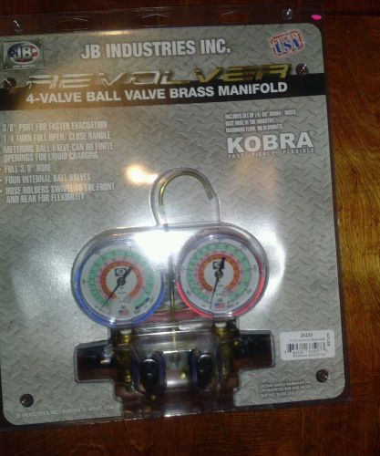 Jb industries 26233 brass revolver 4-valve ball manifold set-60&#034; hoses for sale
