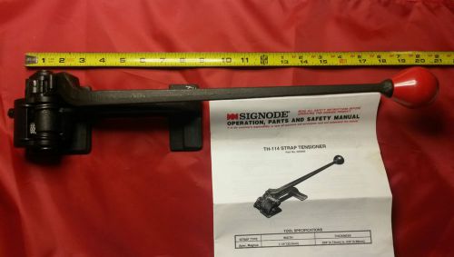 New signode th-34-114 steel manual feedwheel strap tensioner tool 3/4&#034; to 1-1/4&#034; for sale