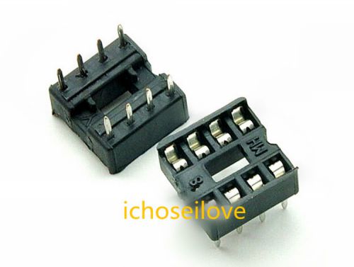 100PCS 8 Pin DIP8 Integrated Circuit IC Sockets Adaptor Solder Type