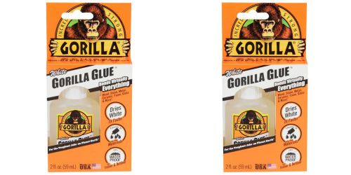 Gorilla Glue White 237J 2 Oz Bottle, Dries White And 2 Times Faster-2 Pack