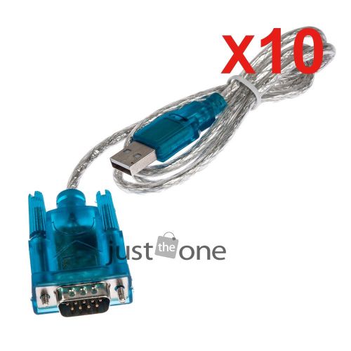 10PCS USB to RS232 Serial Port 9 Pin DB9 Cable Serial COM Port Adapter Convertor