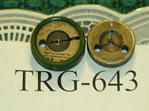 Thread Ring Gage Set 4-36 NO &amp; NOGO TRG-643
