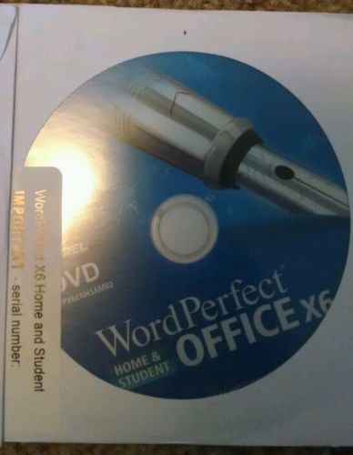 Word perfect office home &amp; student x6 -- corel for sale