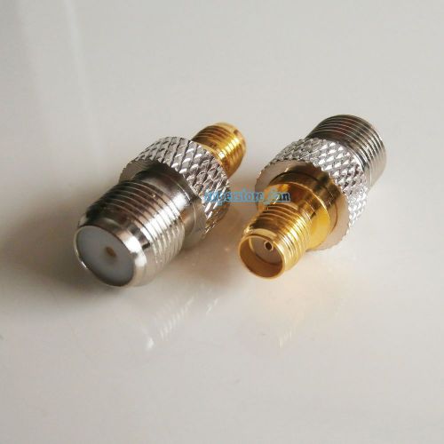 10Pcs F female jack to SMA female jack center RF coaxial adapter connector