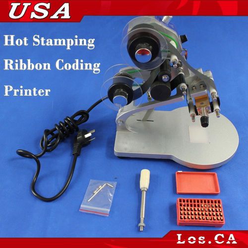 Hot stamping coding printer machine manual ribbon coding date batch character for sale