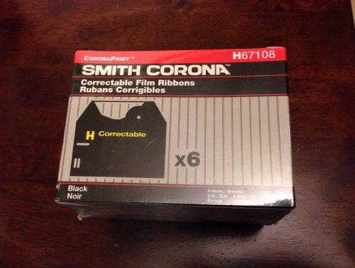 6 Pack Brand NEW GENUINE Smith Corona Correctable Film Ribbons H67108