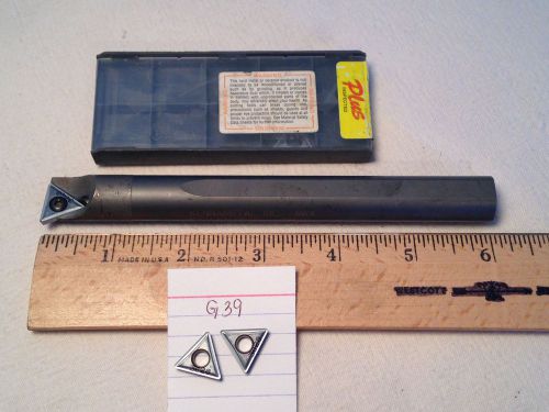 1 new kennametal 5/8&#034; carbide boring bar. e10m-stldr6p. w/ 6 tpmt inserts {g39} for sale