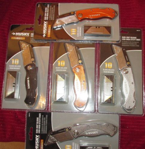 Husky Folding Razor Knives ( 1 lot of 5 ) New in Package