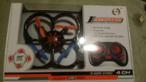 TINY Quadcopter Drone RC remote control w/round blade protection &amp; lights USB