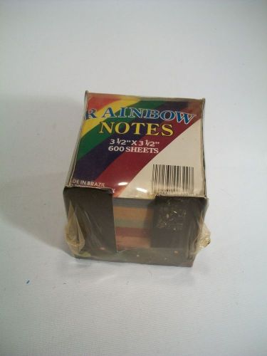 Unopened Set of 600 Rainbow Notes 3 1/2&#034; x 3 1/2&#034; Multiple Colors Galaxy