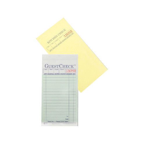National Checking Company™ Two-Part Carbon Guest Check Pad