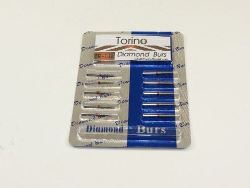 Dental Diamond Burs Conical Trunk Fine Lab TR-11F FG Set /1 Pack 10 Pcs TORINO