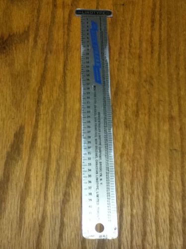 Mergenthaler Linotype 42 Pica Aluminum Ruler - Two Sided