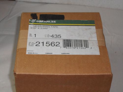 Nib greenlee measuring tape 3/16&#034; x 3,000&#039; #21562 for sale