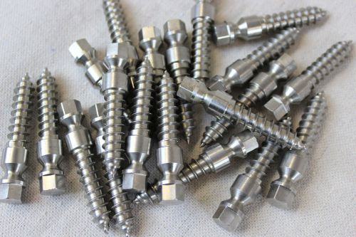 Lot of 20 ~ stainless steel 3/8 x 1-1/2&#034; hex head leveling lags for sale