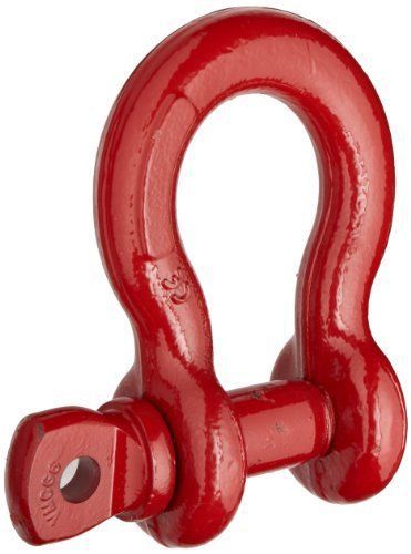 Crosby 1018525 Carbon Steel S-209 Screw Pin Anchor Shackle  Self-Colored  6-1/2