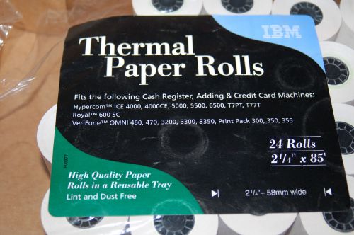 NEW IBM Thermal Paper Rolls 2 1/4&#034; x 85&#039; 19 Rolls High Quality Paper Free Ship!