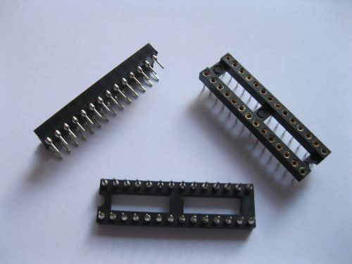 51 pcs 28 PIN IC Socket Adapter Pitch 2.54mm Round DIP High Quality X=7.62mm