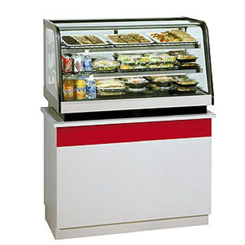 Federal CRR4828 Curved Glass Refrigerated Countertop Display Case, 48&#034; Long, Rea