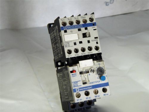 Telemecanique IEC starter 110V coil, OL 8-11.5 3 poles+NO, LC1K0610 AND LR2K0316