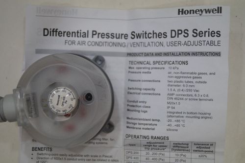 Honeywell differential pressure switch dps400 for sale